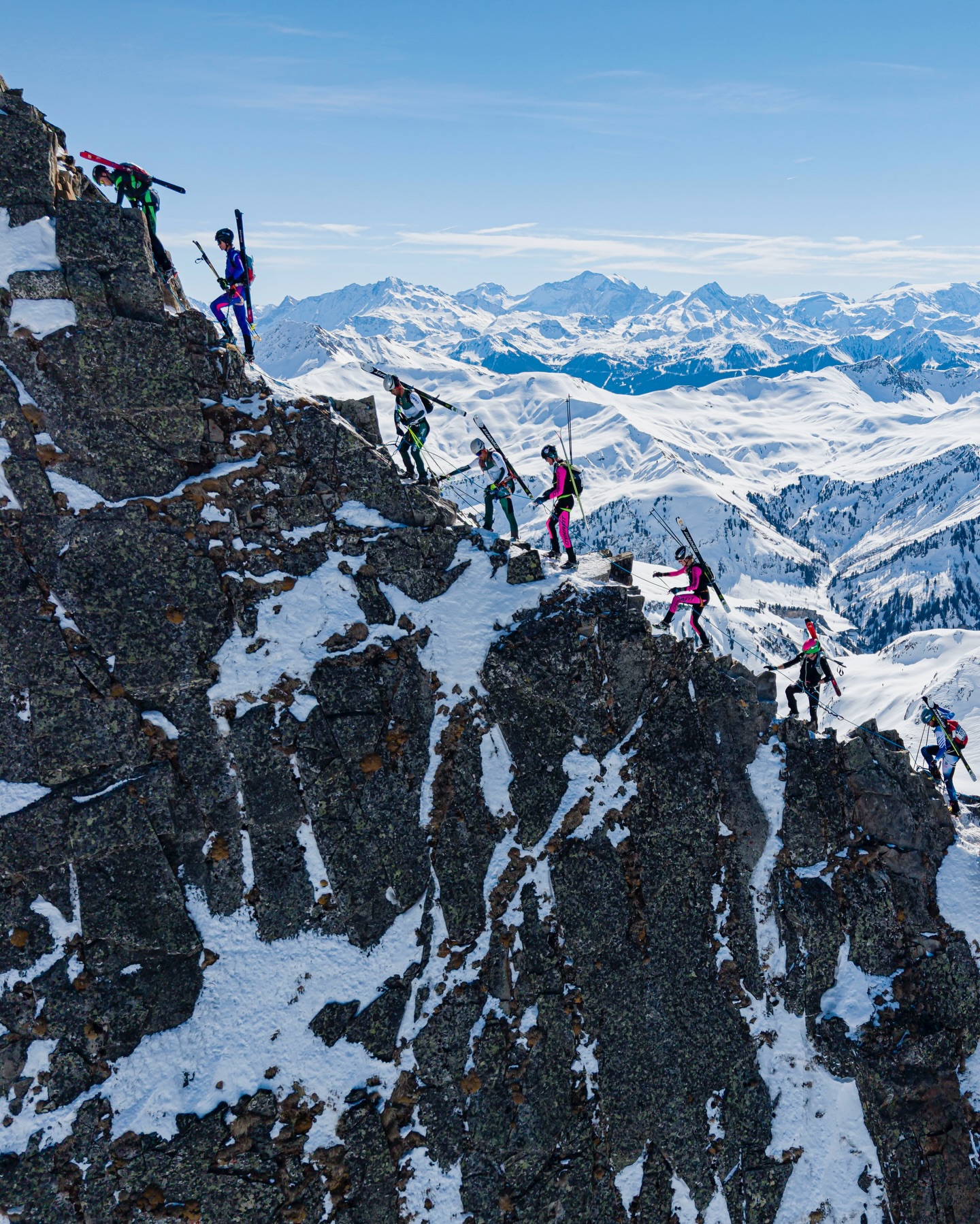 Vue sur les sommets — hiver